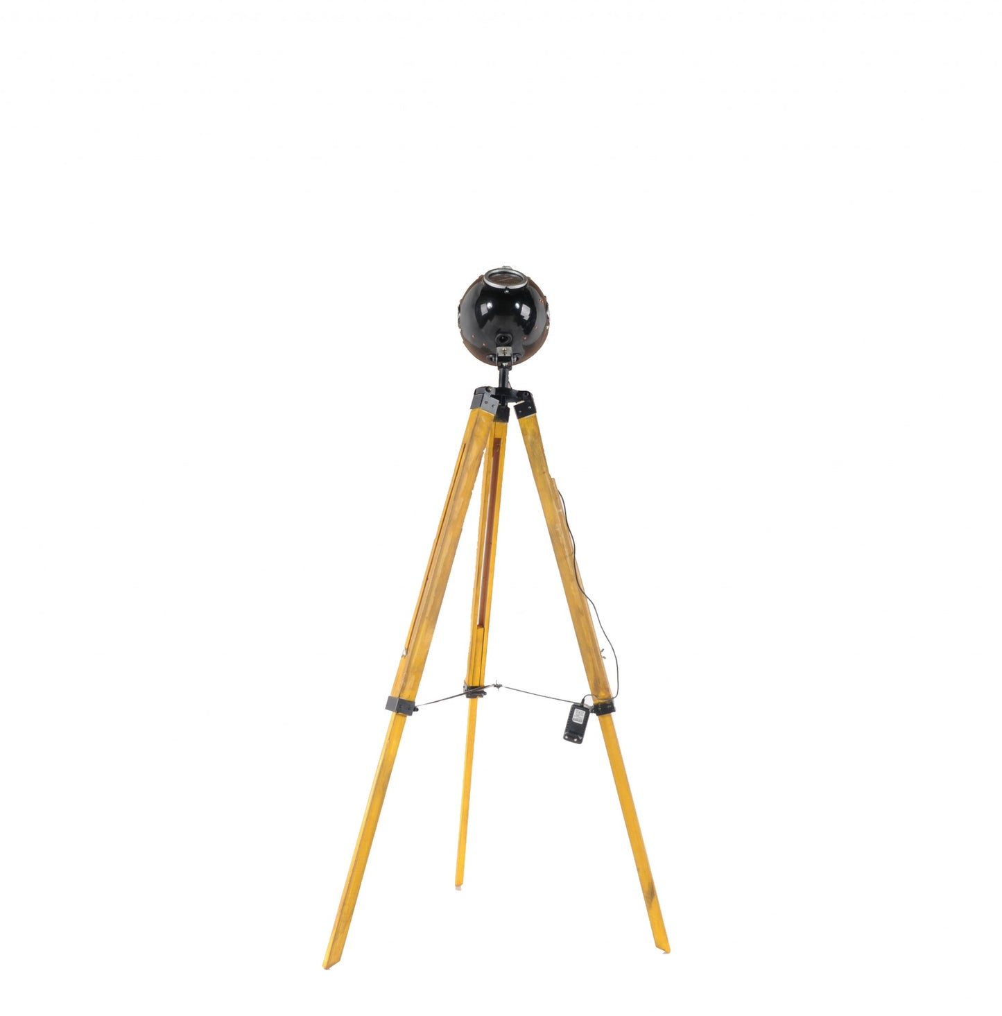 Brown Tripod Floor Lamp With Cone By Homeroots | Floor Lamps | Modishstore - 3