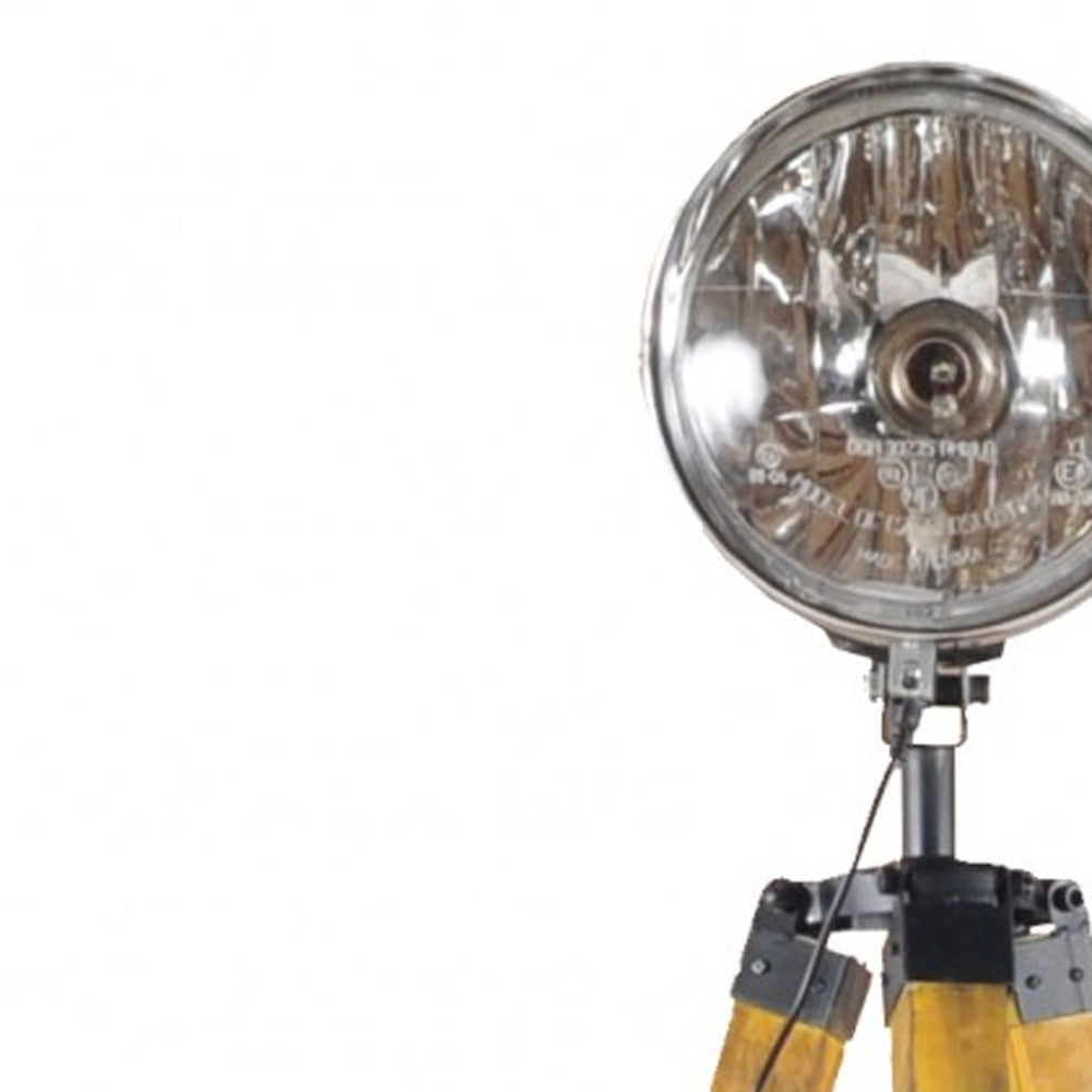 Brown Tripod Floor Lamp With Cone By Homeroots | Floor Lamps | Modishstore - 4