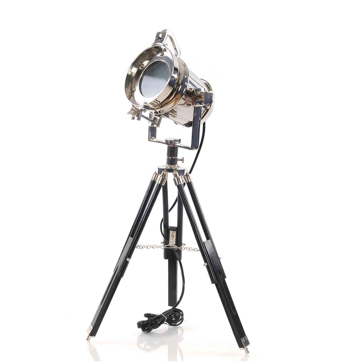 Silver Tripod With Metal Novelty Shade By Homeroots | Floor Lamps | Modishstore - 1