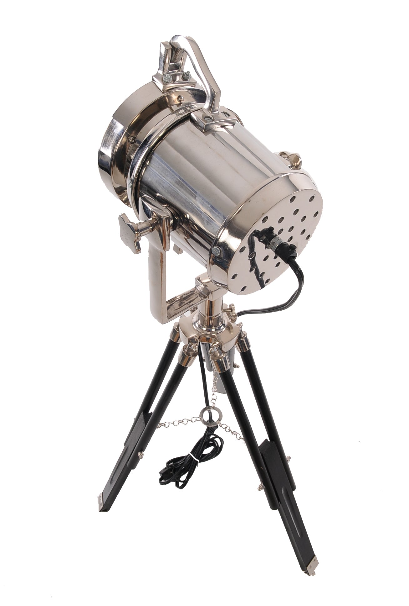 Silver Tripod With Metal Novelty Shade By Homeroots | Floor Lamps | Modishstore - 2