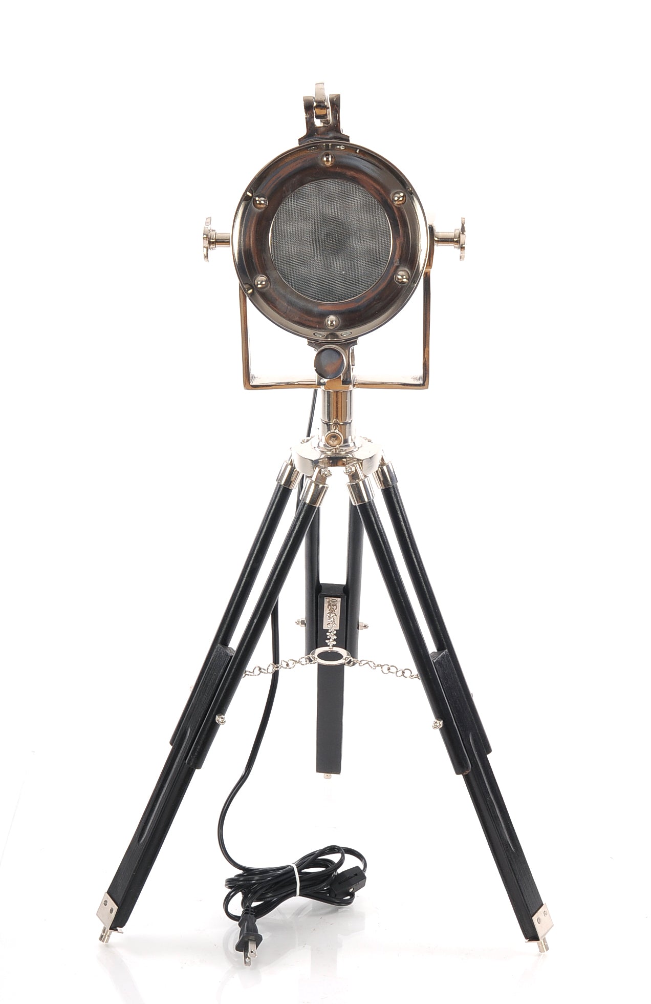 Silver Tripod With Metal Novelty Shade By Homeroots | Floor Lamps | Modishstore - 4
