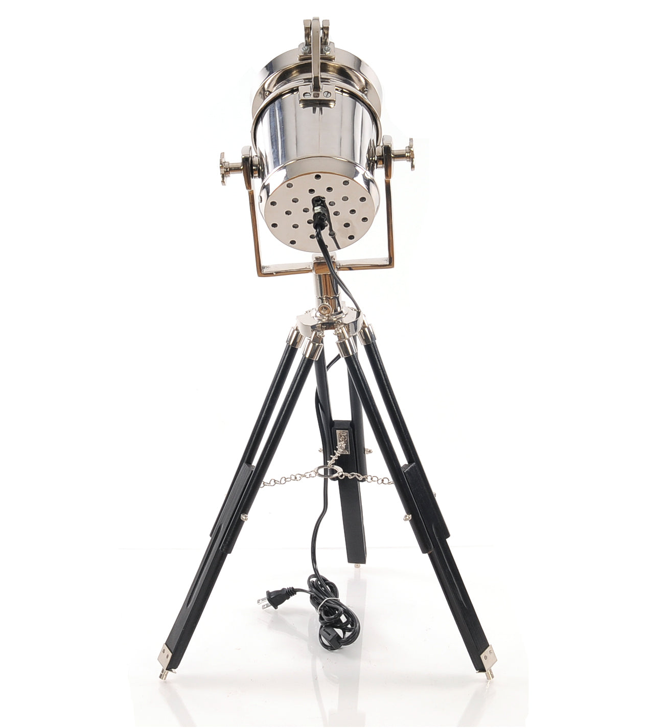 Silver Tripod With Metal Novelty Shade By Homeroots | Floor Lamps | Modishstore - 5