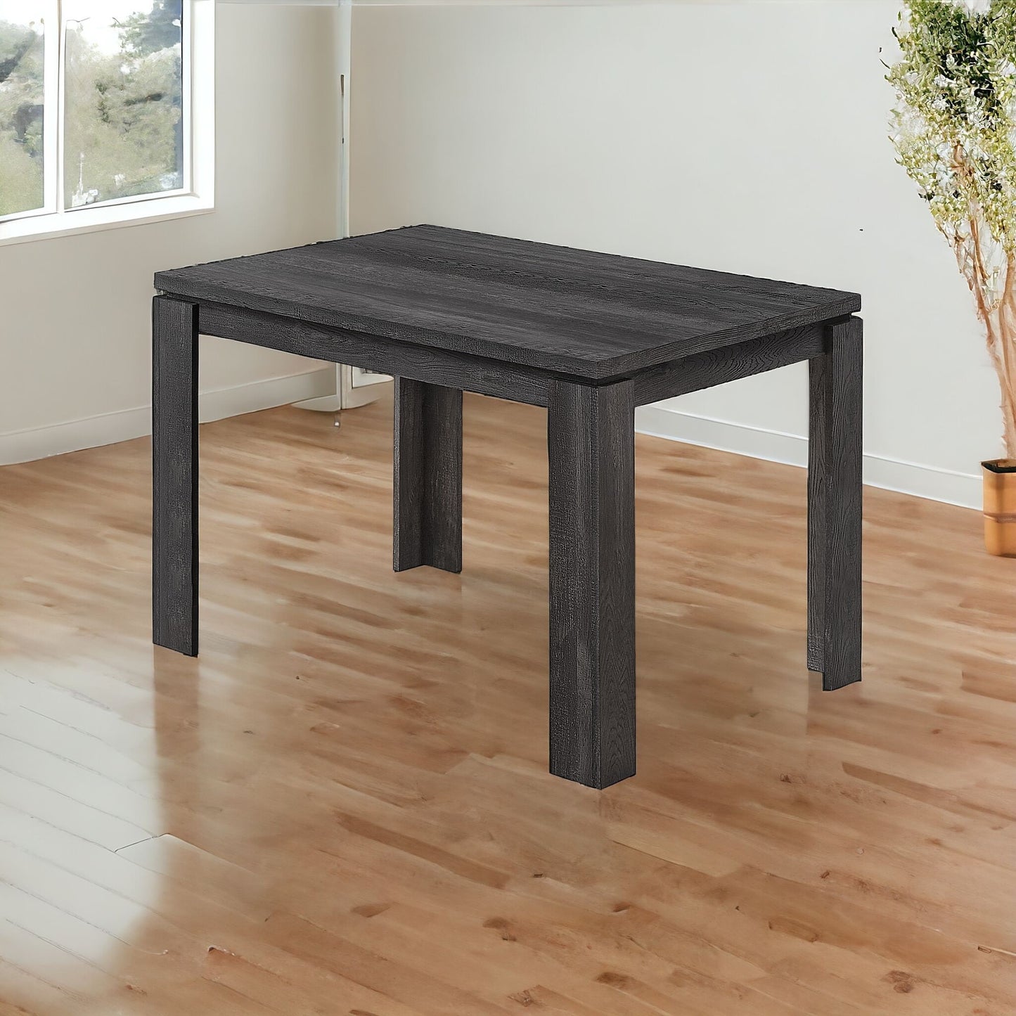 Black Dining Table By Homeroots | Dining Tables | Modishstore - 2