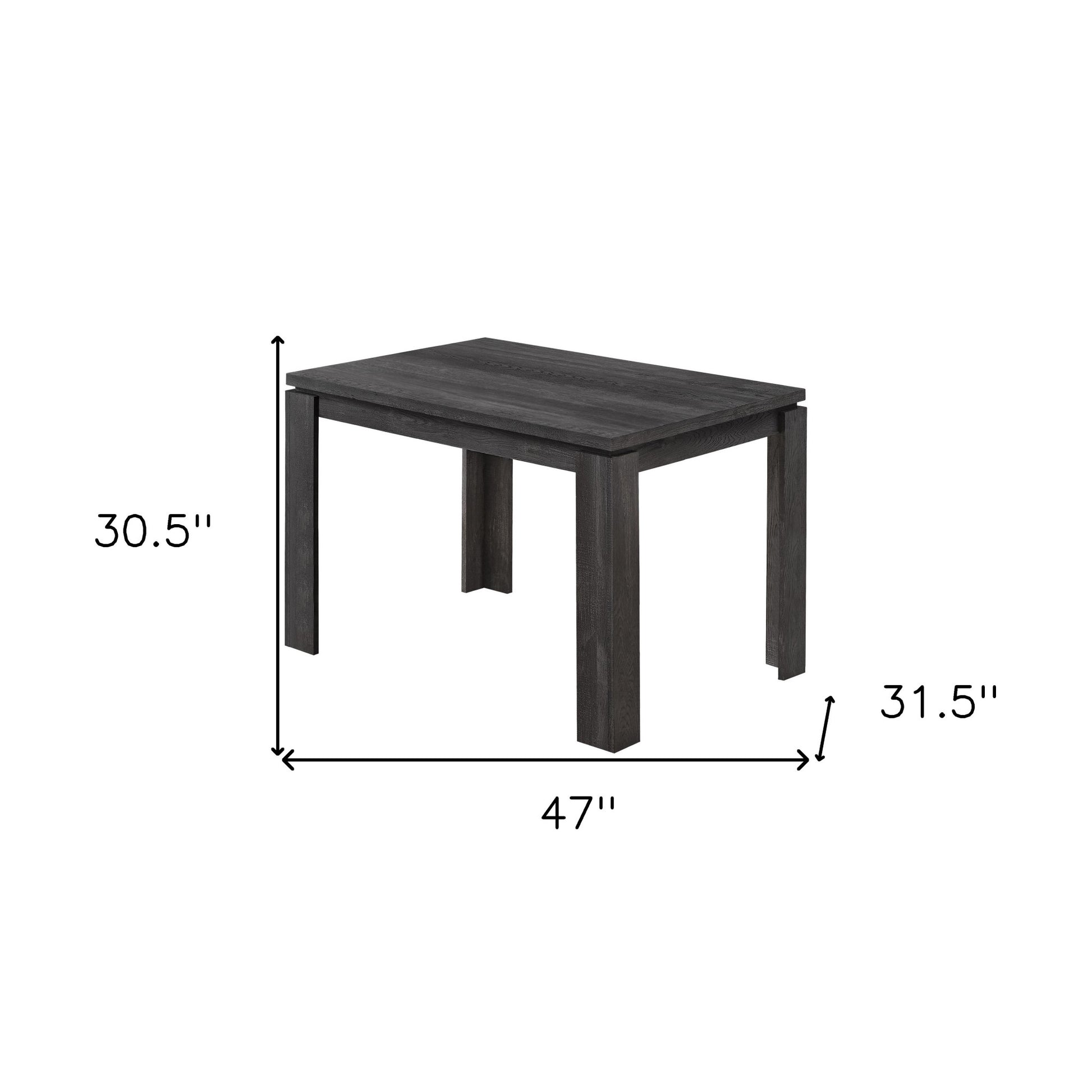 Black Dining Table By Homeroots | Dining Tables | Modishstore - 5