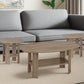 Set of Three Taupe Coffee Table With Shelf By Homeroots | Coffee Tables | Modishstore - 1