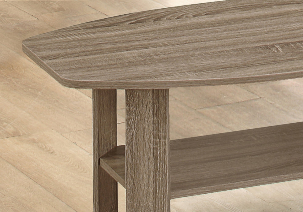 Set of Three Taupe Coffee Table With Shelf By Homeroots | Coffee Tables | Modishstore - 7