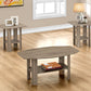 Set of Three Taupe Coffee Table With Shelf By Homeroots | Coffee Tables | Modishstore - 8