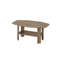 Set of Three Taupe Coffee Table With Shelf By Homeroots | Coffee Tables | Modishstore - 3