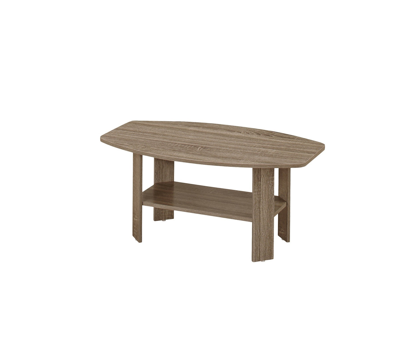 Set of Three Taupe Coffee Table With Shelf By Homeroots | Coffee Tables | Modishstore - 3