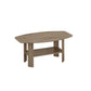Set of Three Taupe Coffee Table With Shelf By Homeroots | Coffee Tables | Modishstore - 2