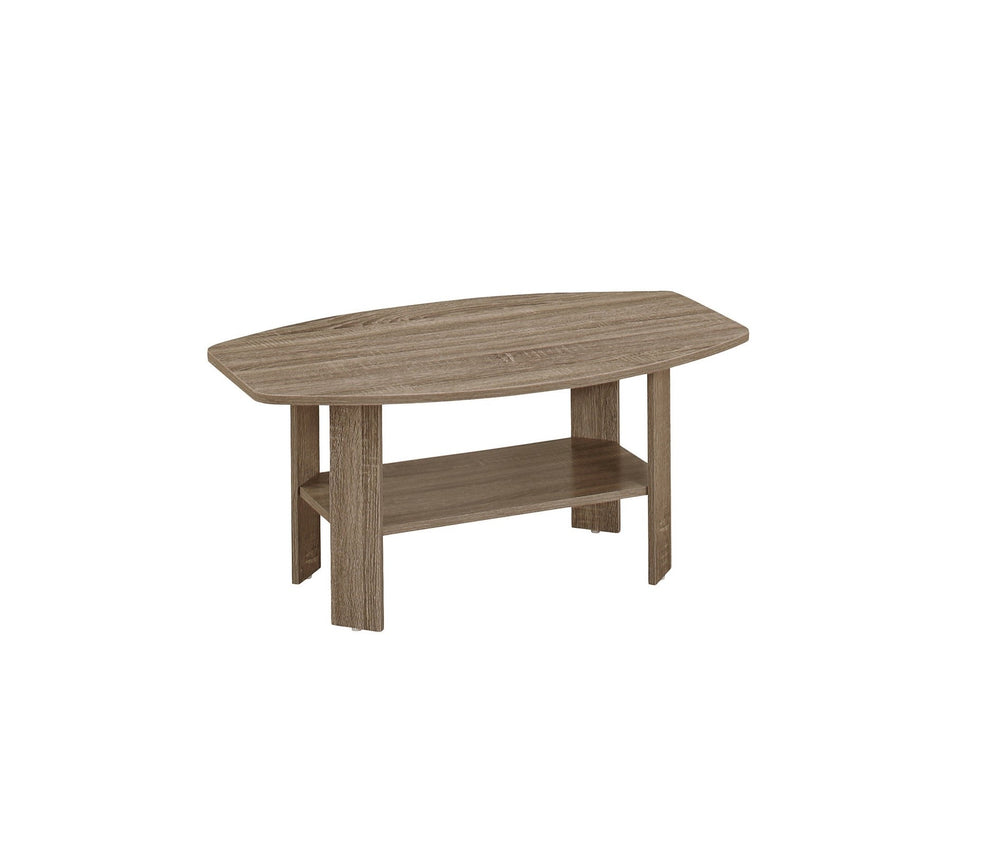 Set of Three Taupe Coffee Table With Shelf By Homeroots | Coffee Tables | Modishstore - 2