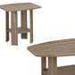 Set of Three Taupe Coffee Table With Shelf By Homeroots | Coffee Tables | Modishstore - 5