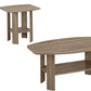 Set of Three Taupe Coffee Table With Shelf By Homeroots | Coffee Tables | Modishstore - 6