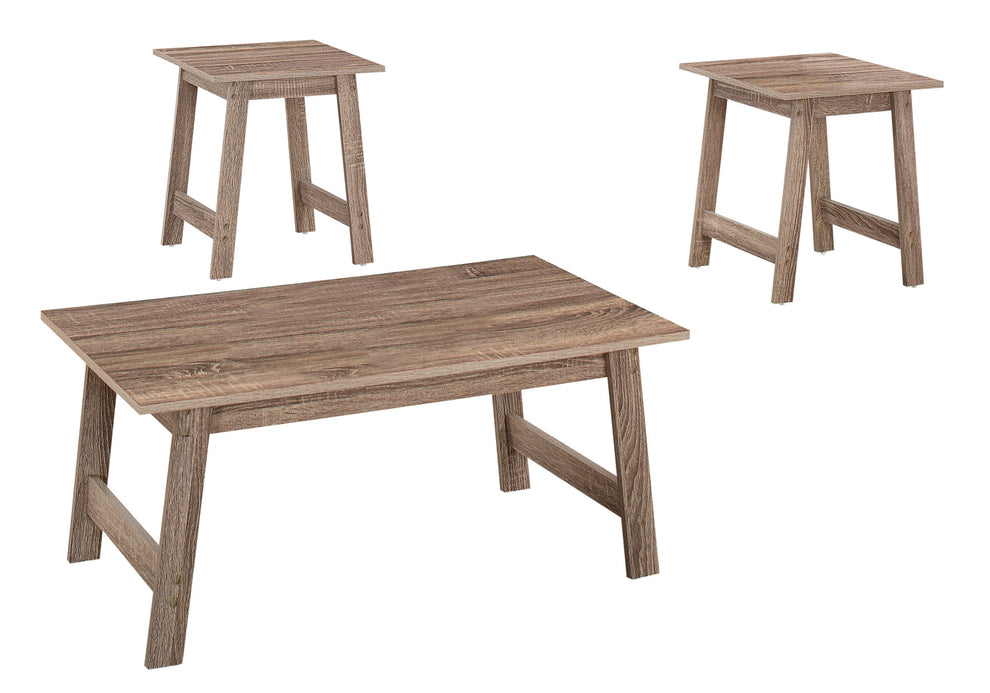 Set of Three Taupe Coffee Table By Homeroots | Coffee Tables | Modishstore - 4