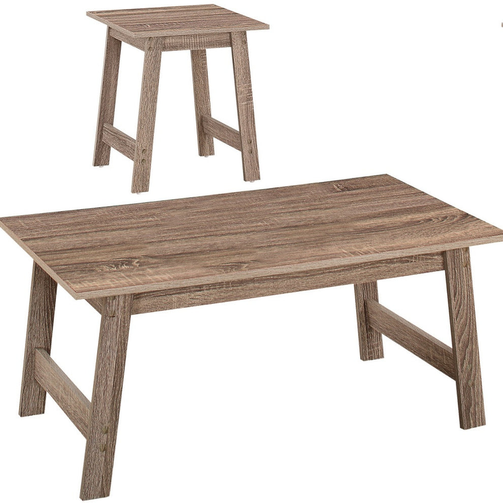Set of Three Taupe Coffee Table By Homeroots | Coffee Tables | Modishstore - 5