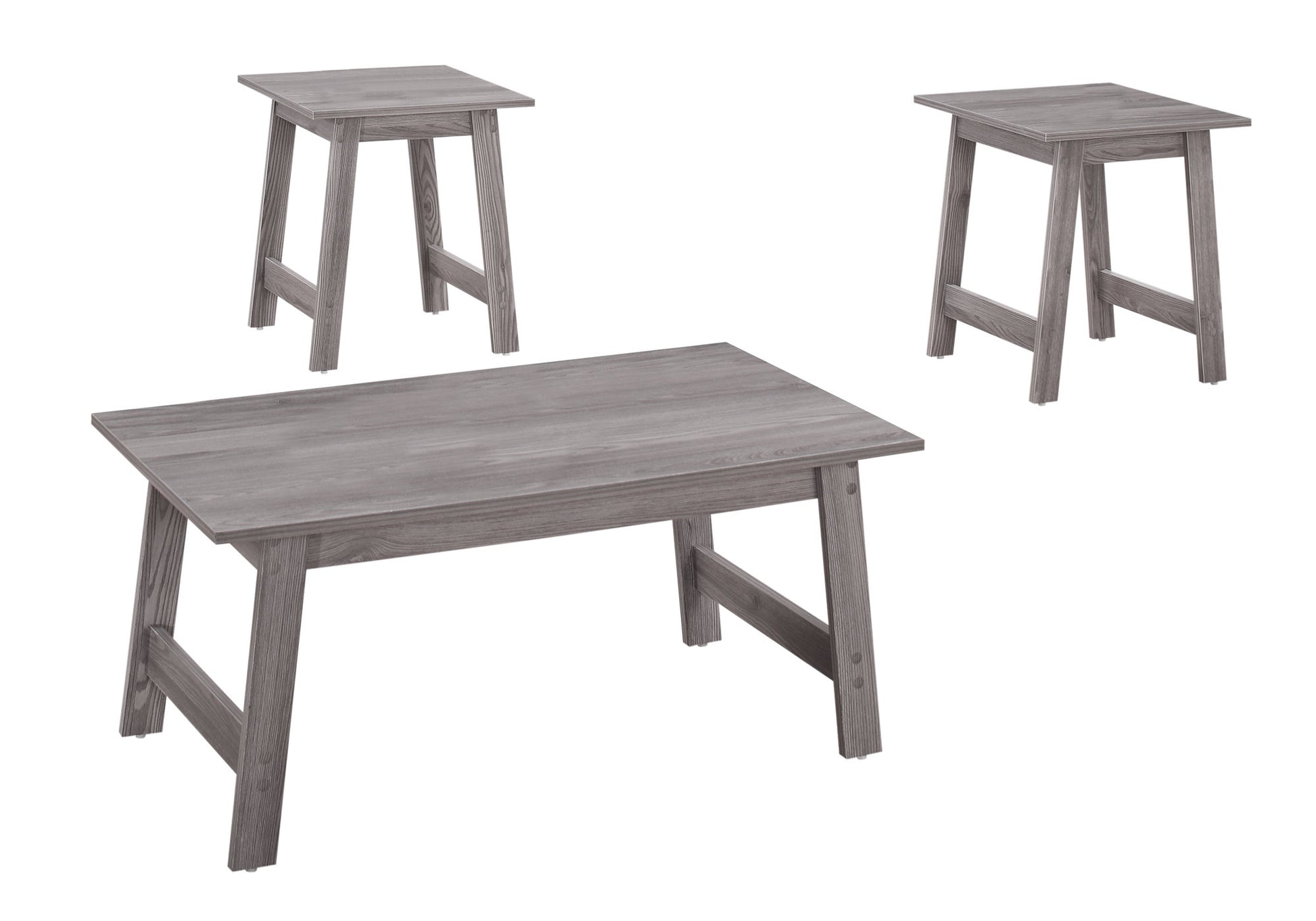 Set of Three Gray Coffee Table By Homeroots | Coffee Tables | Modishstore - 2