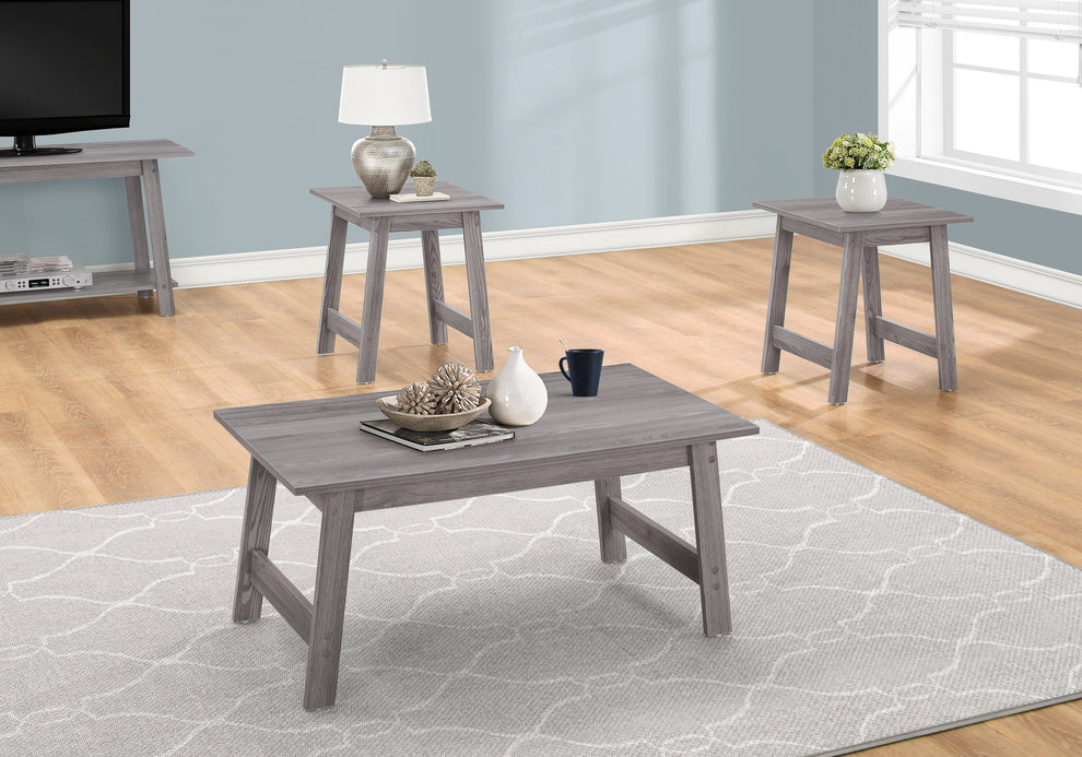 Set of Three Gray Coffee Table By Homeroots | Coffee Tables | Modishstore - 8