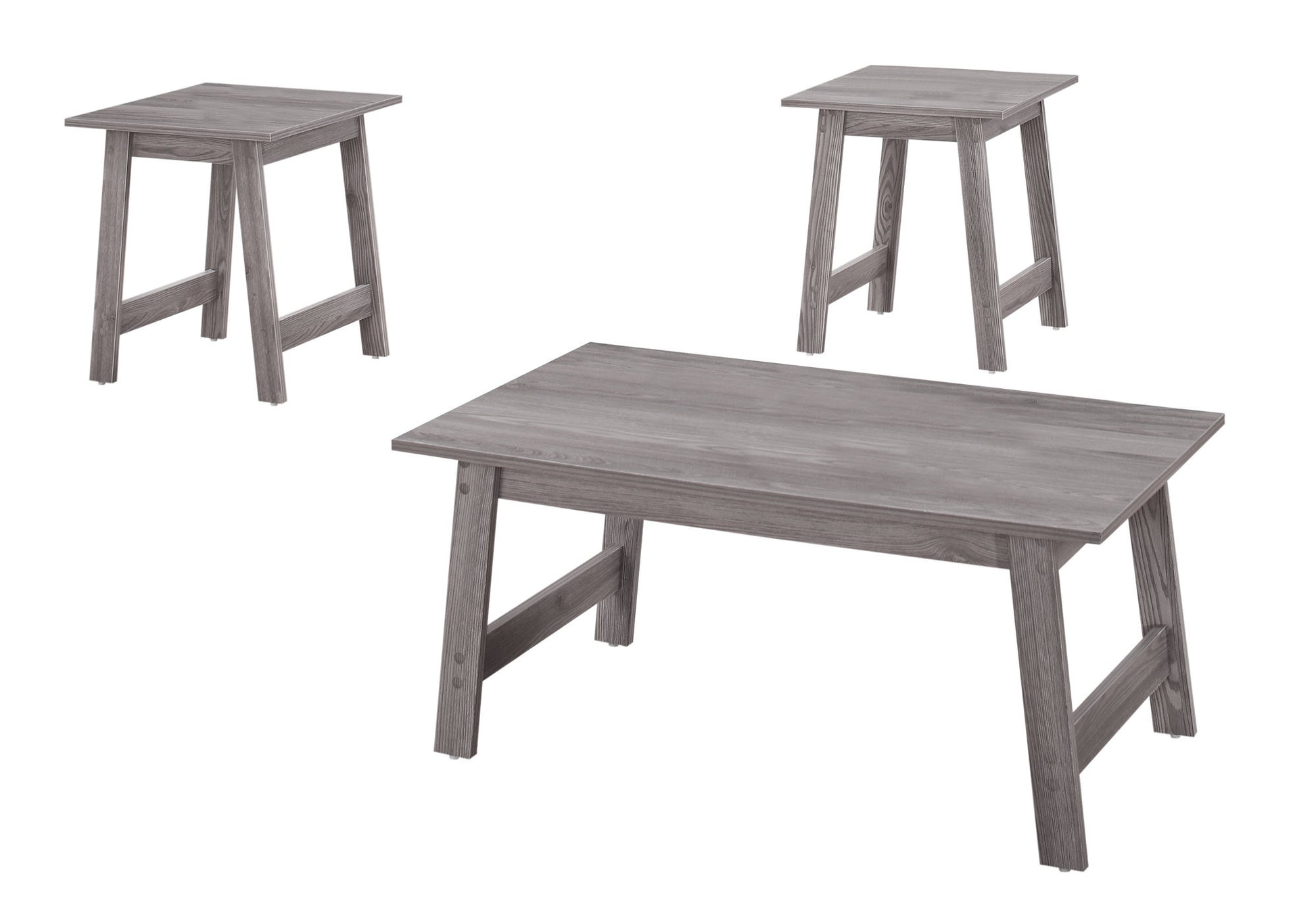 Set of Three Gray Coffee Table By Homeroots | Coffee Tables | Modishstore - 4