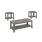 Set of Three Gray Coffee Table With Shelf By Homeroots | Coffee Tables | Modishstore - 2