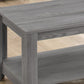 Set of Three Gray Coffee Table With Shelf By Homeroots | Coffee Tables | Modishstore - 5