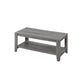 Set of Three Gray Coffee Table With Shelf By Homeroots | Coffee Tables | Modishstore - 6