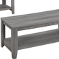 Set of Three Gray Coffee Table With Shelf By Homeroots | Coffee Tables | Modishstore - 3