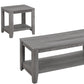 Set of Three Gray Coffee Table With Shelf By Homeroots | Coffee Tables | Modishstore - 4