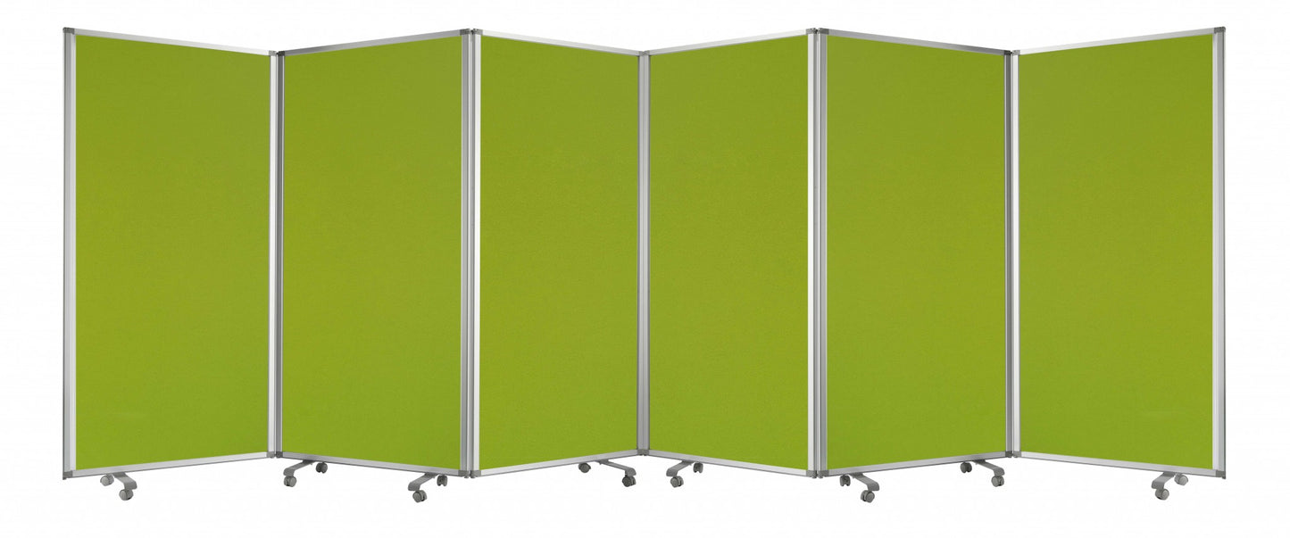 Green Metal 6 Panel Screen By Homeroots | Room Dividers | Modishstore - 1