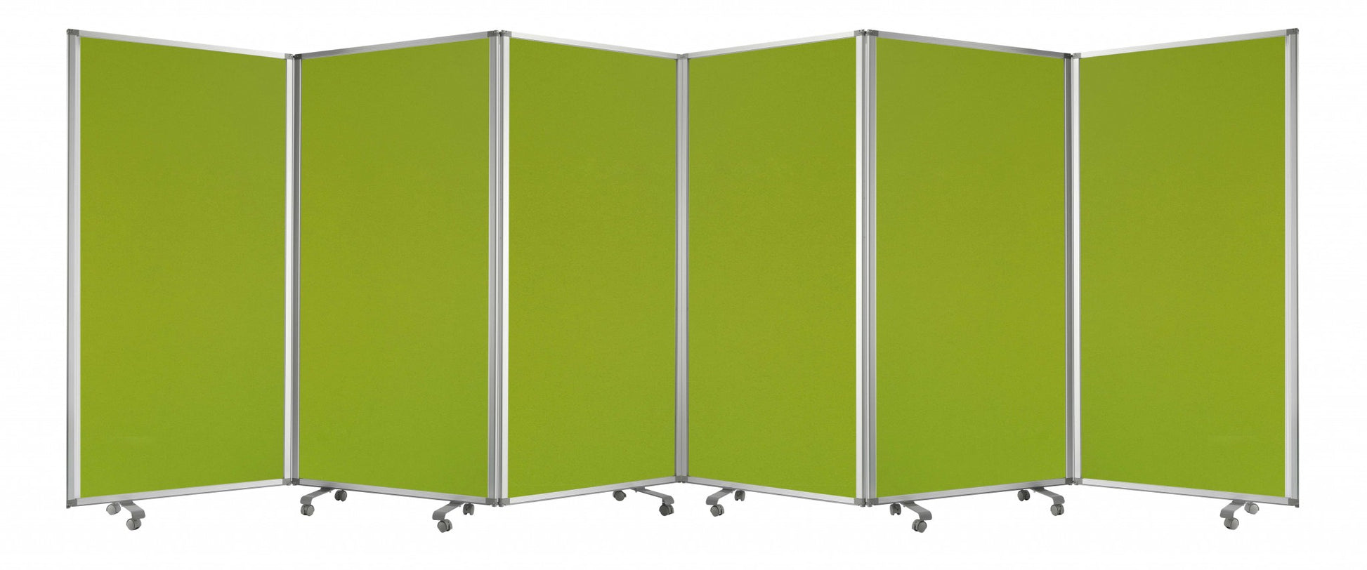 Green Metal 6 Panel Screen By Homeroots | Room Dividers | Modishstore - 1