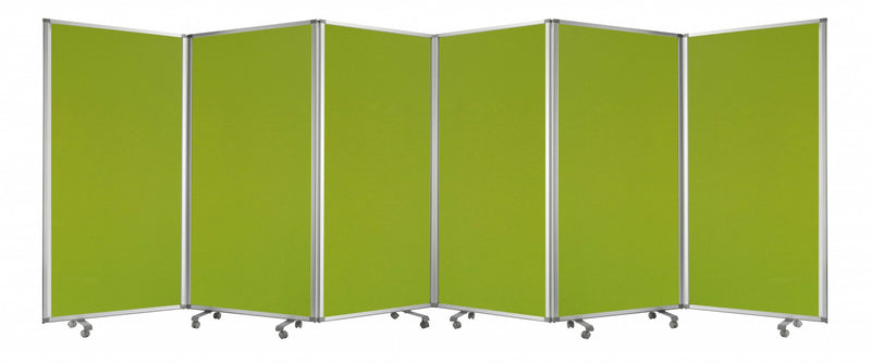 Green Metal 6 Panel Screen By Homeroots | Room Dividers | Modishstore - 1