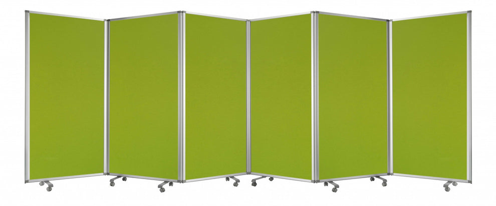 Green Metal 6 Panel Screen By Homeroots | Room Dividers | Modishstore - 5