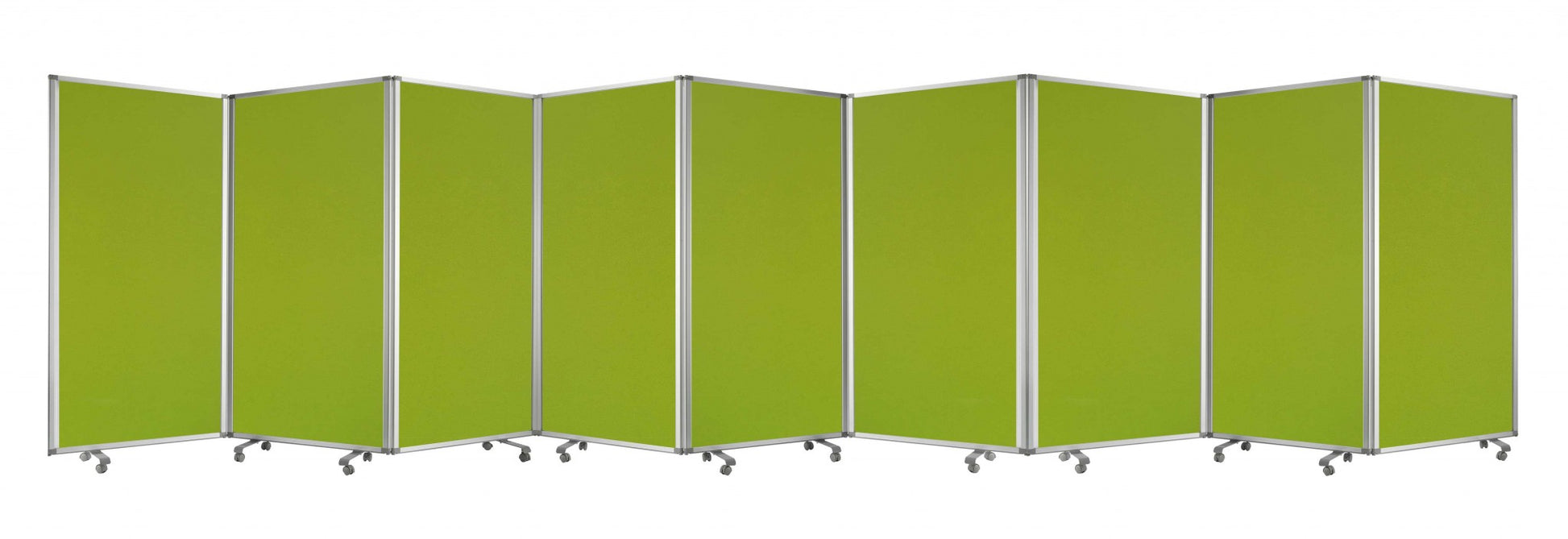 Green, Metal, 9 Panel, Screen By Homeroots | Room Dividers | Modishstore - 1