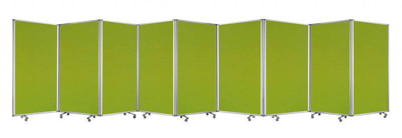 Green, Metal, 9 Panel, Screen By Homeroots | Room Dividers | Modishstore - 1