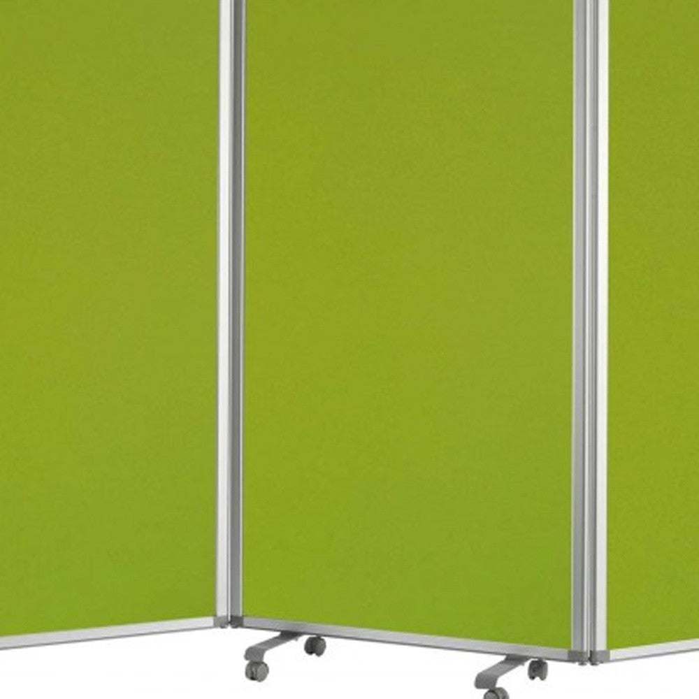 Green, Metal, 9 Panel, Screen By Homeroots | Room Dividers | Modishstore - 3