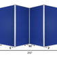 Blue Metal 6 Panel Screen By Homeroots | Room Dividers | Modishstore - 3