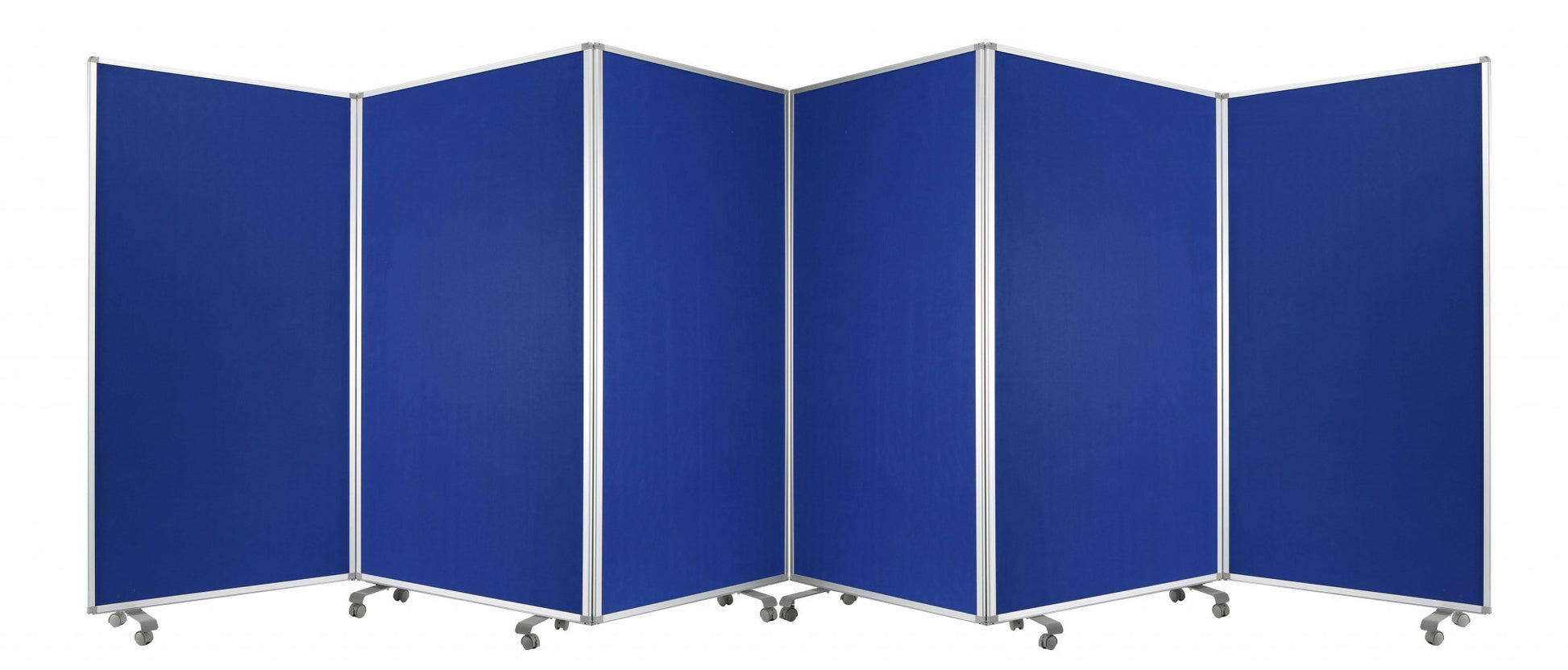 Blue Metal 6 Panel Screen By Homeroots | Room Dividers | Modishstore - 5