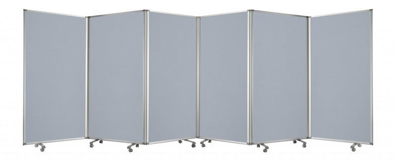 Metal Grey 6 Panel Screen By Homeroots | Room Dividers | Modishstore - 1