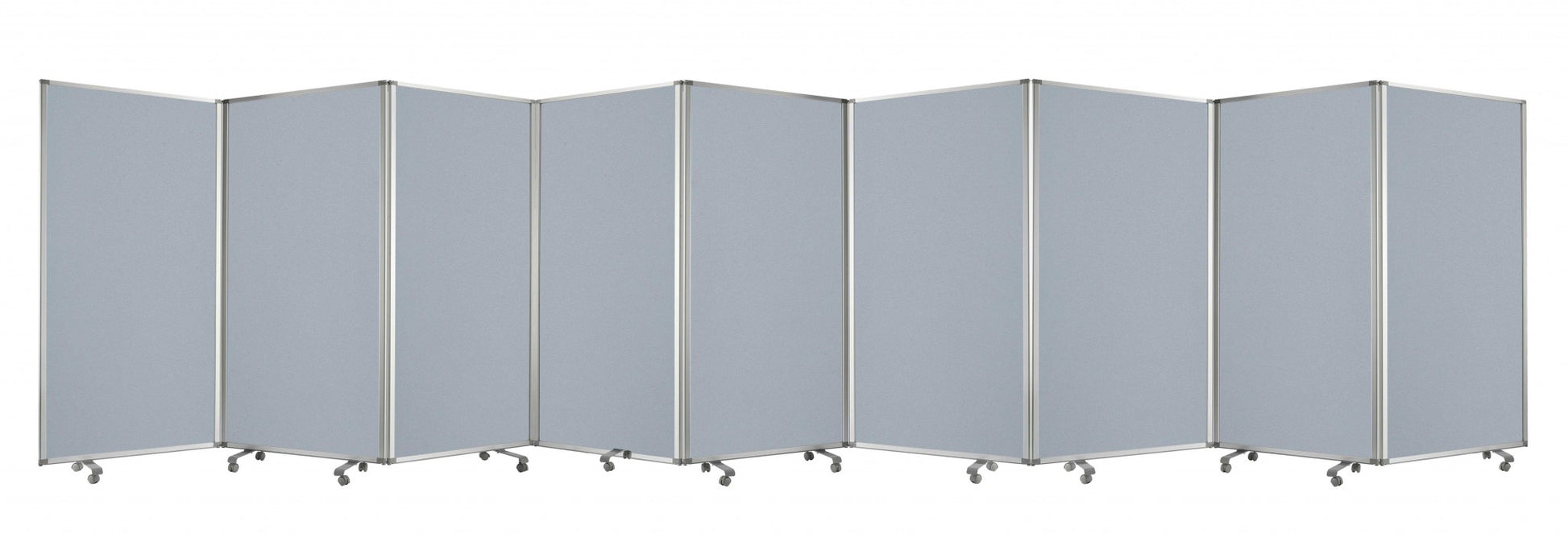 Metal, Grey, 9 Panel, Screen By Homeroots | Room Dividers | Modishstore - 1