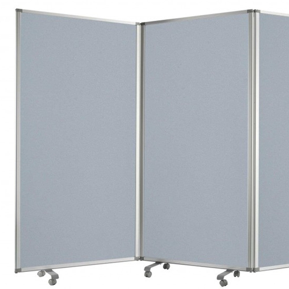 Metal, Grey, 9 Panel, Screen By Homeroots | Room Dividers | Modishstore - 4