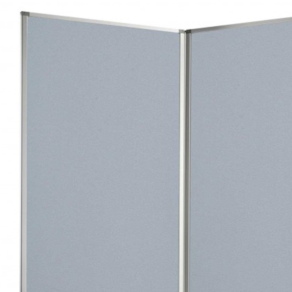 Metal, Grey, 9 Panel, Screen By Homeroots | Room Dividers | Modishstore - 2