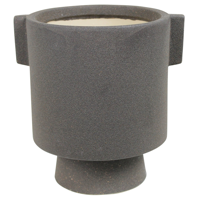 Flynn Cachepot, Ceramic, Charcoal Set Of 4 By HomArt | Planters, Troughs & Cachepots | Modishstore