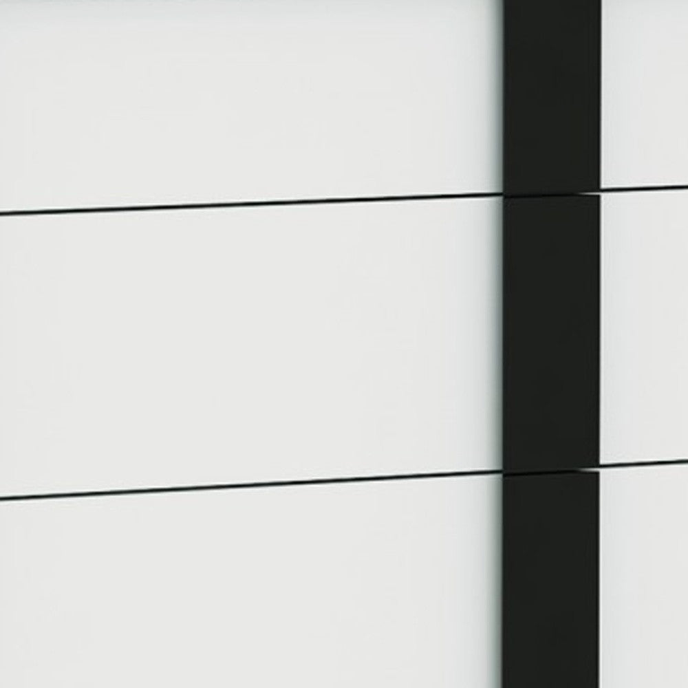 Gloss White Stainless Steel Drawer Chest By Homeroots | Drawers | Modishstore - 4