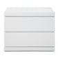 White Two Drawers Nightstand By Homeroots | Nightstands | Modishstore - 2