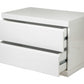 White Two Drawers Nightstand By Homeroots | Nightstands | Modishstore - 3