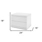 White Two Drawers Nightstand By Homeroots | Nightstands | Modishstore - 6