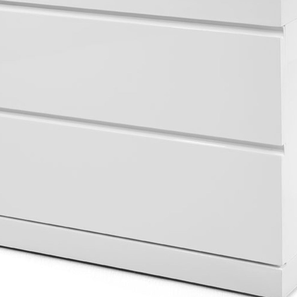 White Two Drawers Nightstand By Homeroots | Nightstands | Modishstore - 4