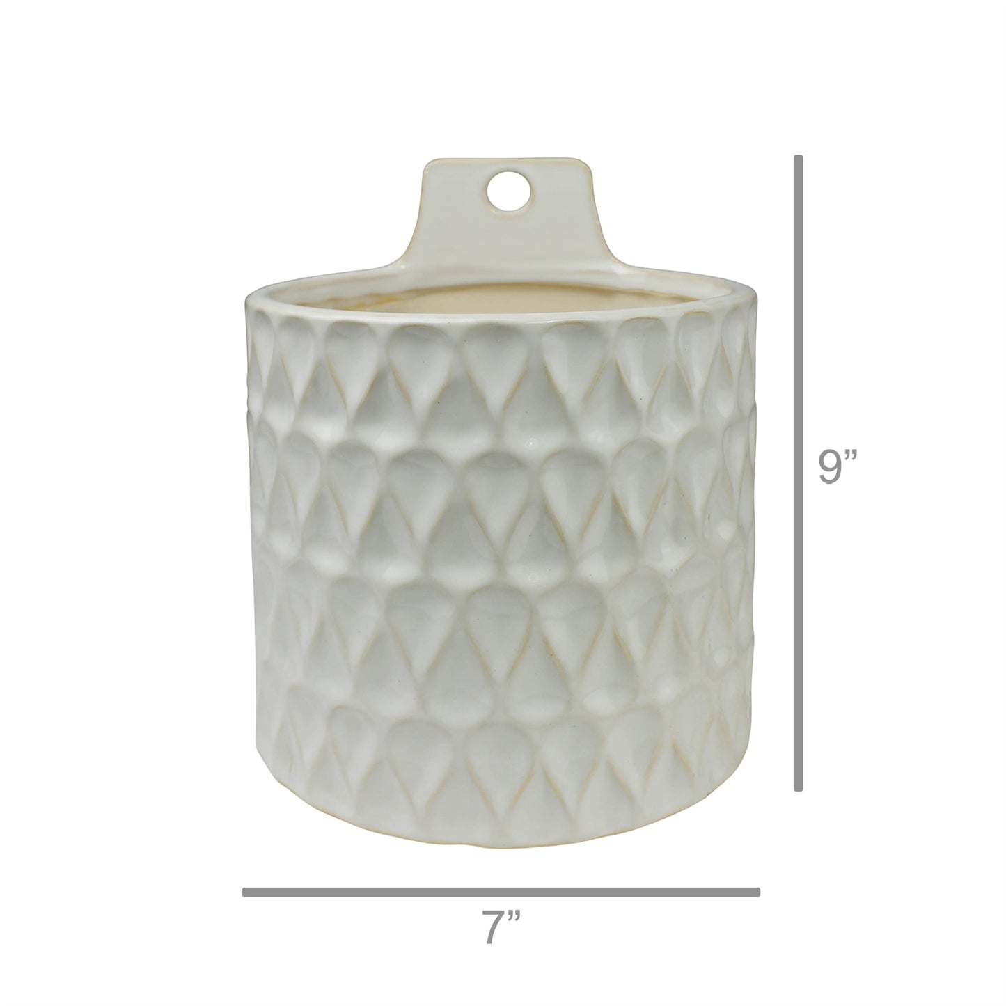 Elza Wall Planter, Ceramic - Small Set Of 4 By HomArt | Planters, Troughs & Cachepots | Modishstore - 6