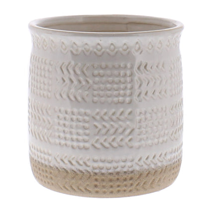Cheyenne Cachepot, Ceramic - Medium - White Set Of 4 By HomArt | Planters, Troughs & Cachepots | Modishstore - 2