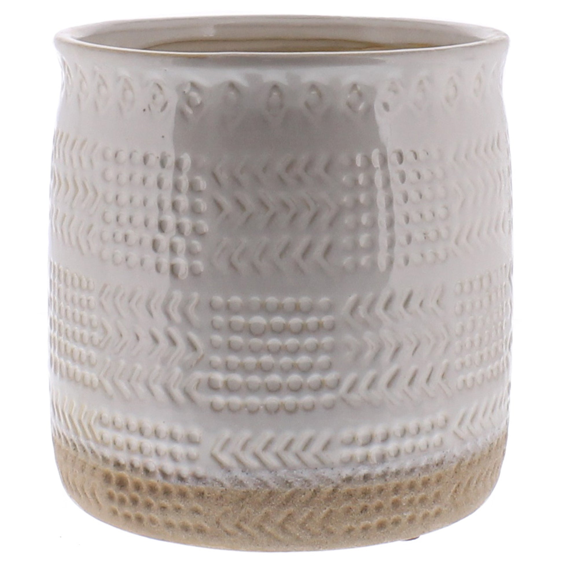 Cheyenne Cachepot, Ceramic - Medium - White Set Of 4 By HomArt | Planters, Troughs & Cachepots | Modishstore - 5