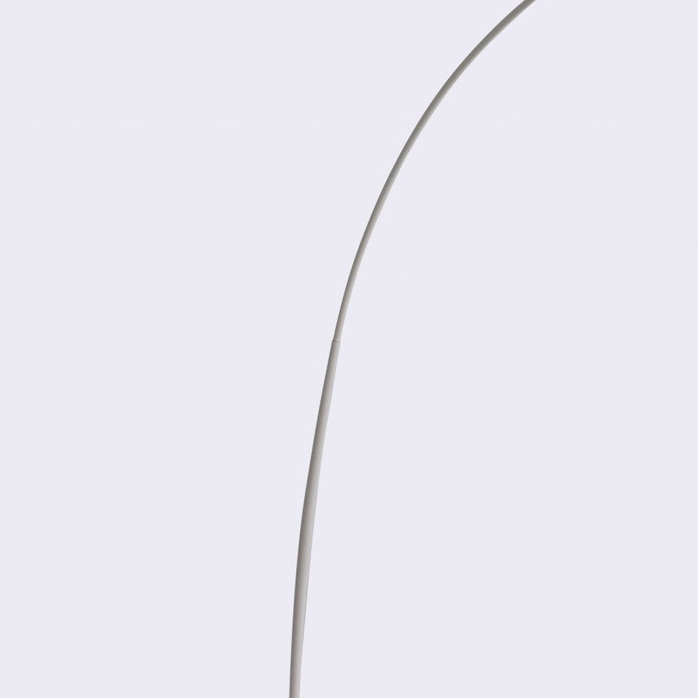White Steel Arched With White Metal Shade By Homeroots | Floor Lamps | Modishstore - 2
